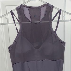 Like New lululemon mesh tank top 2 in 1 sz 4